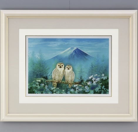 彫金パネル 青富士 (小) 池田満寿夫画 | 株式会社竹中銅器