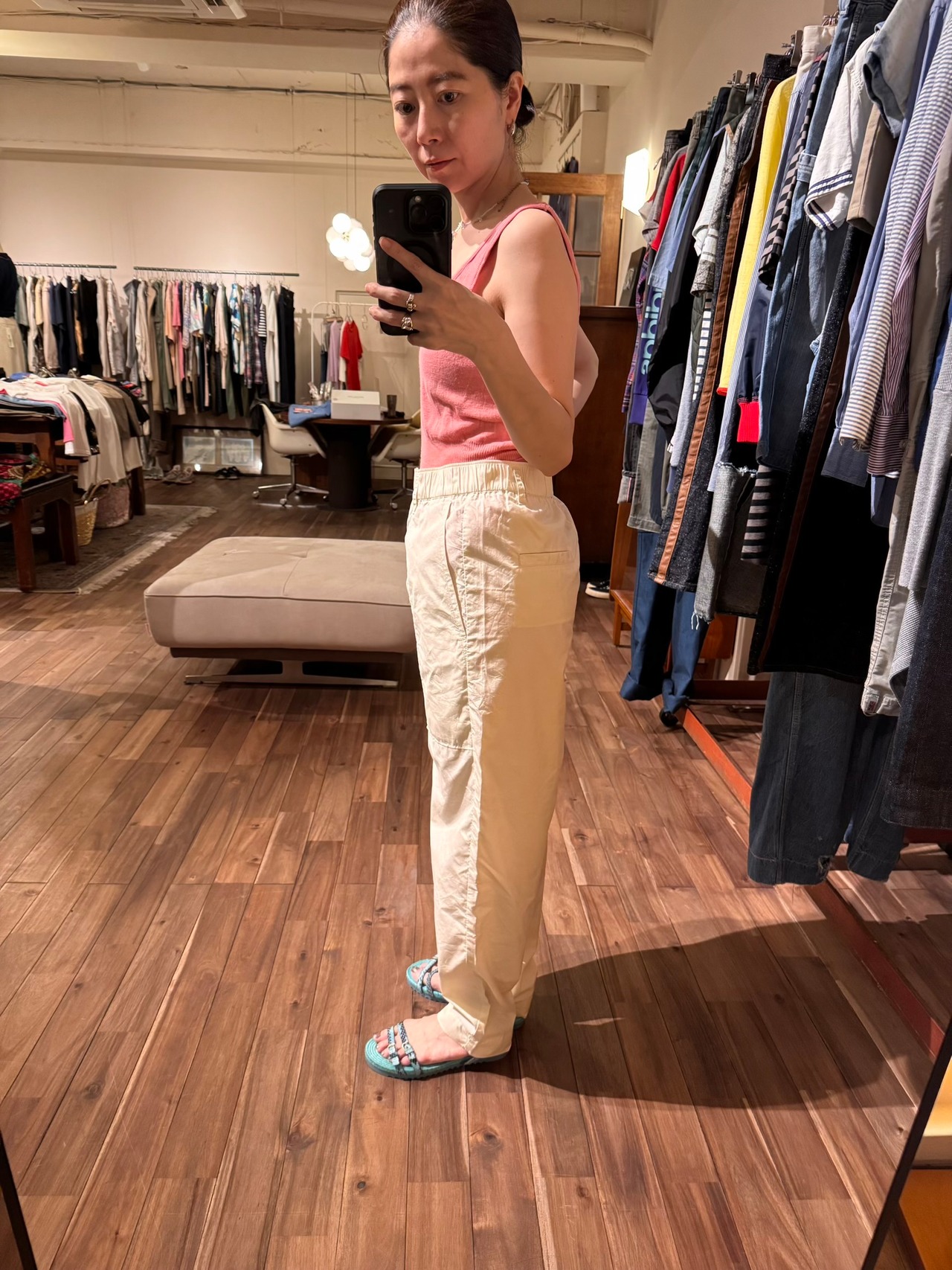 Marc O'Polo ホワイトコットンイージーパンツ