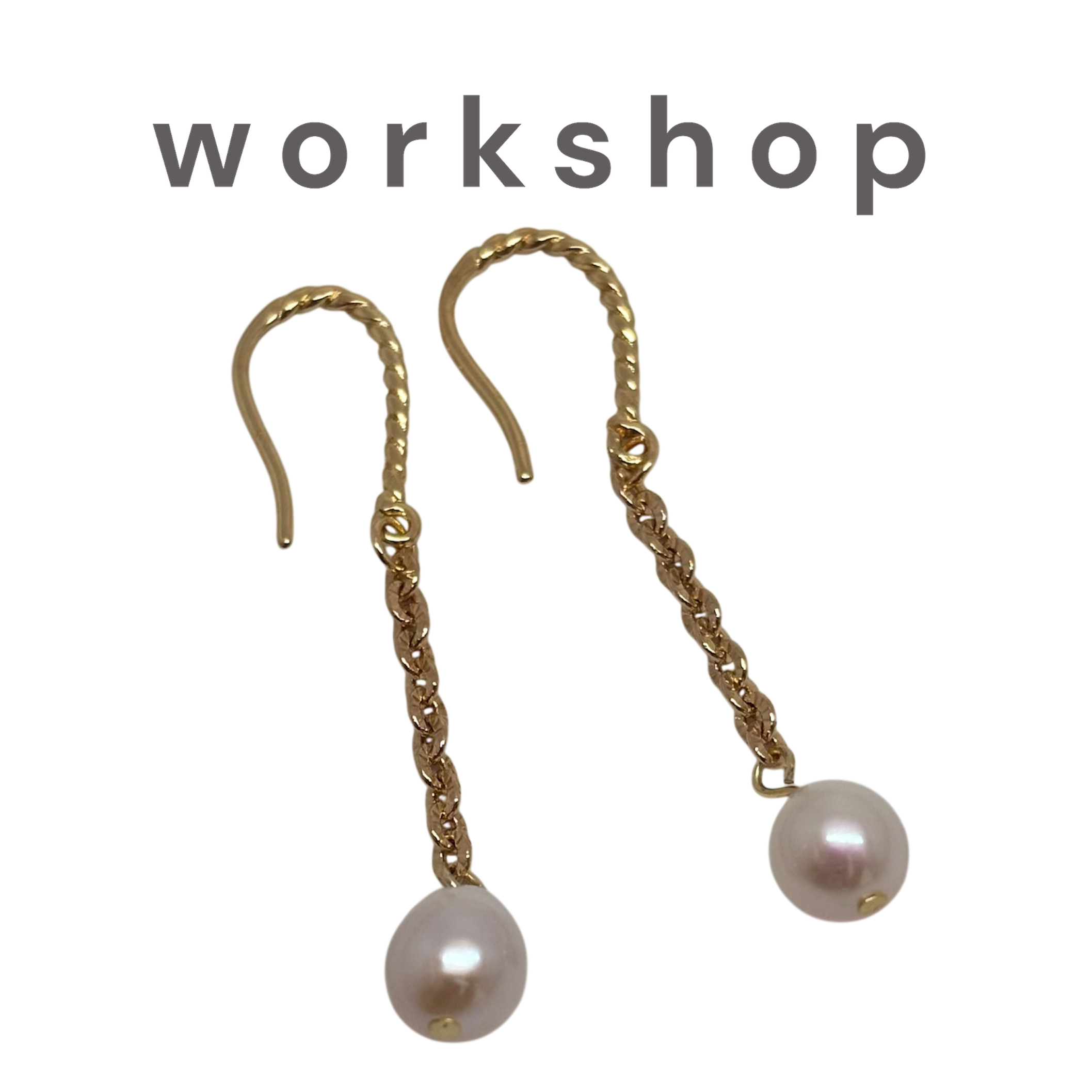 2月20日ワークショップ 揺れるパールピアス