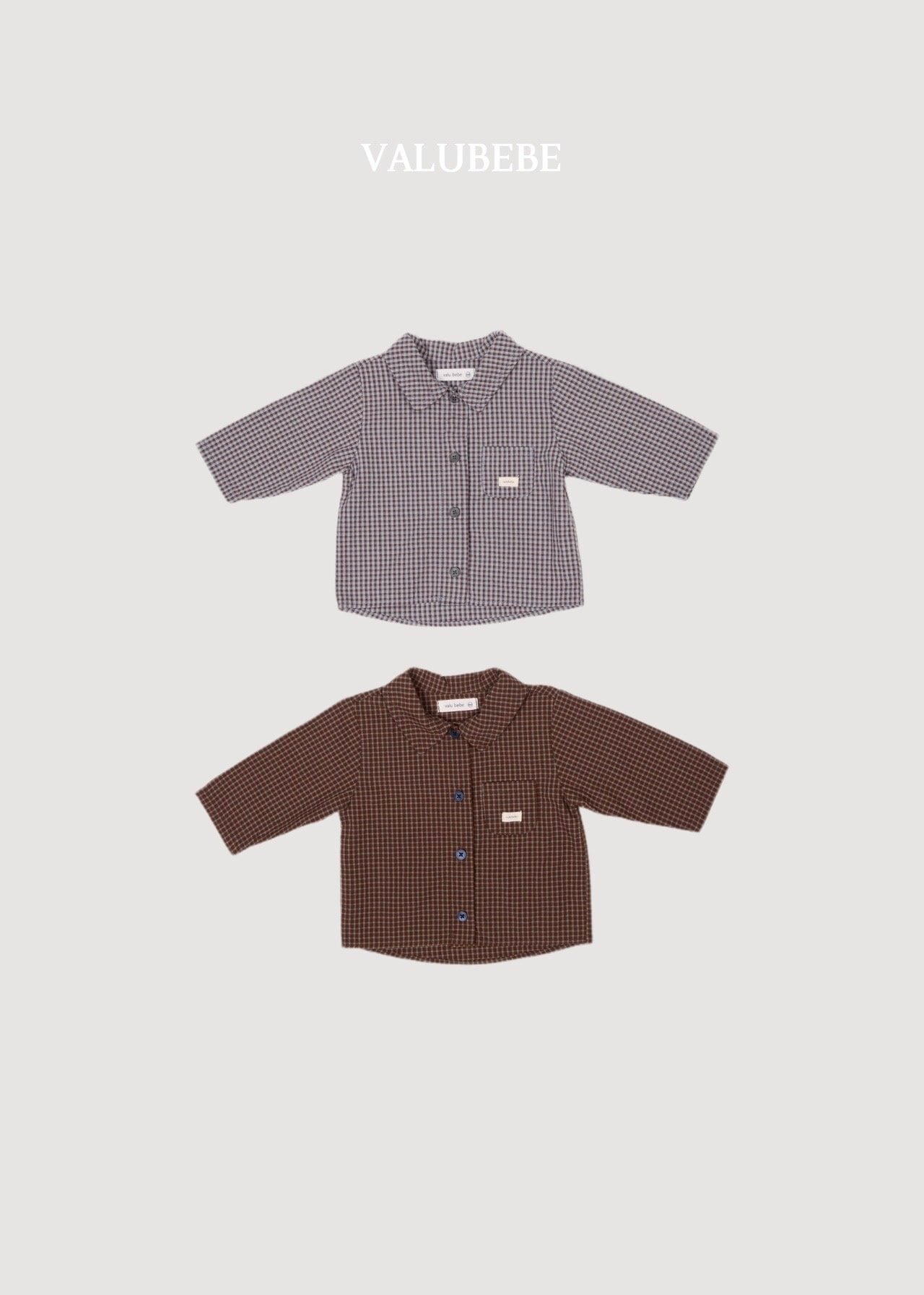 送料無料【予約】/ チェックチェックシャツ / valubebe