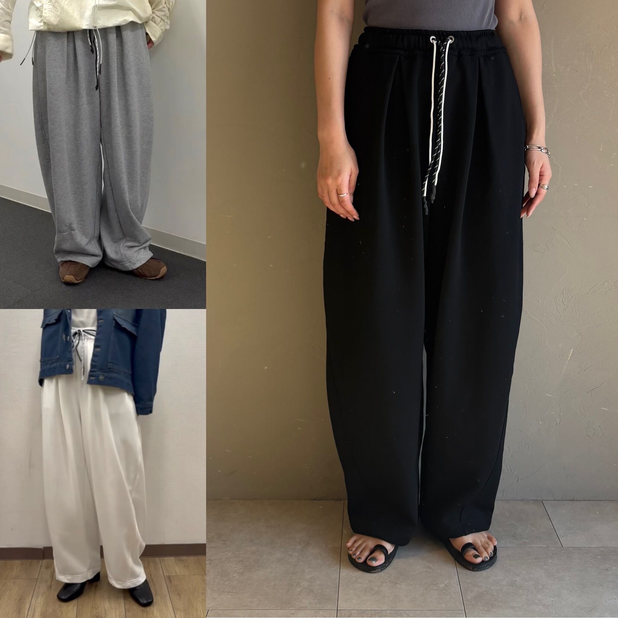 新品タグ付き　MIDVEIN スウェットパンツ　ブラック　サイズ2 6e166629a8ce9f75b6dab3e1700ef7