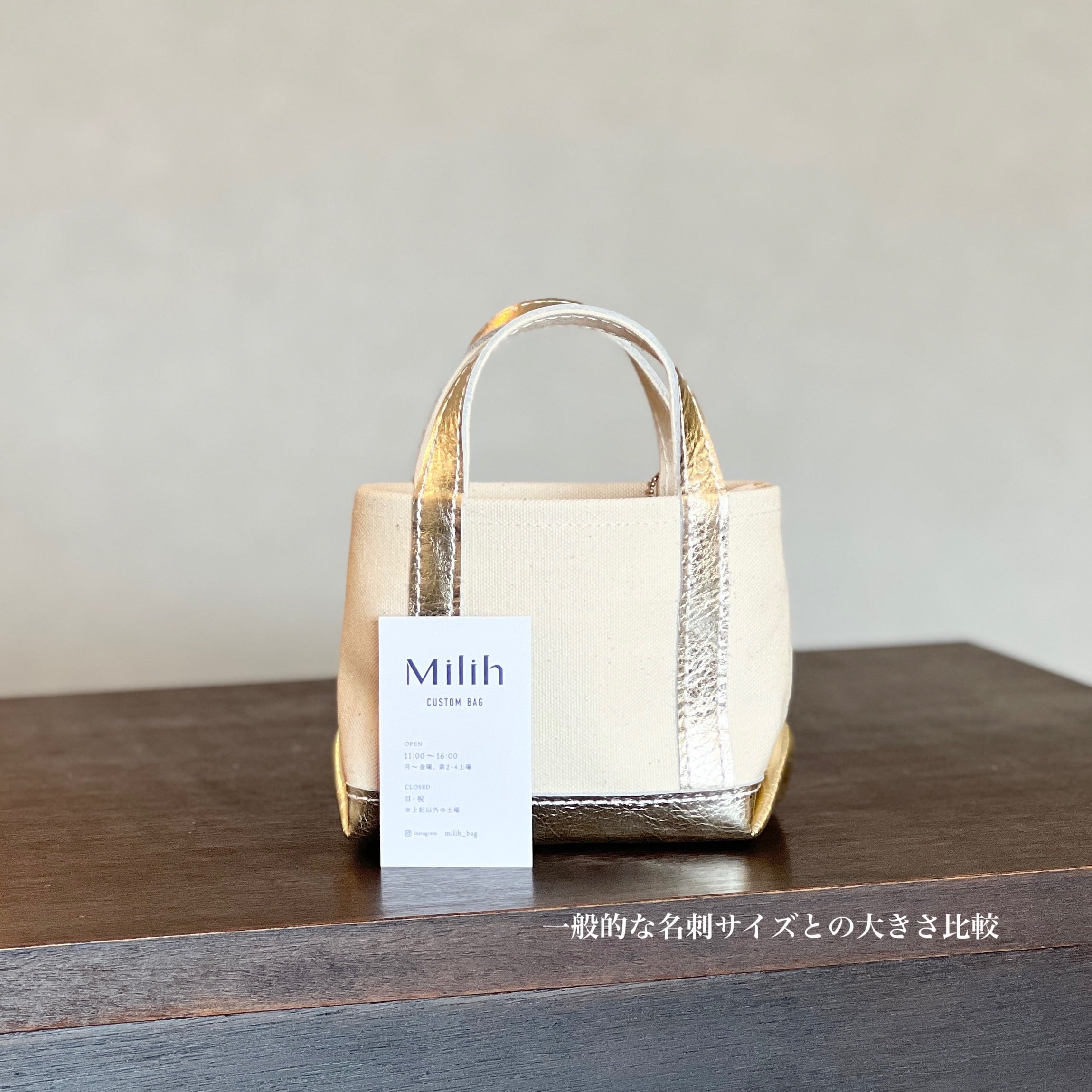 マイクロミニ トートバッグ │ キャンバス × レザー【全2色】 | CUSTOM