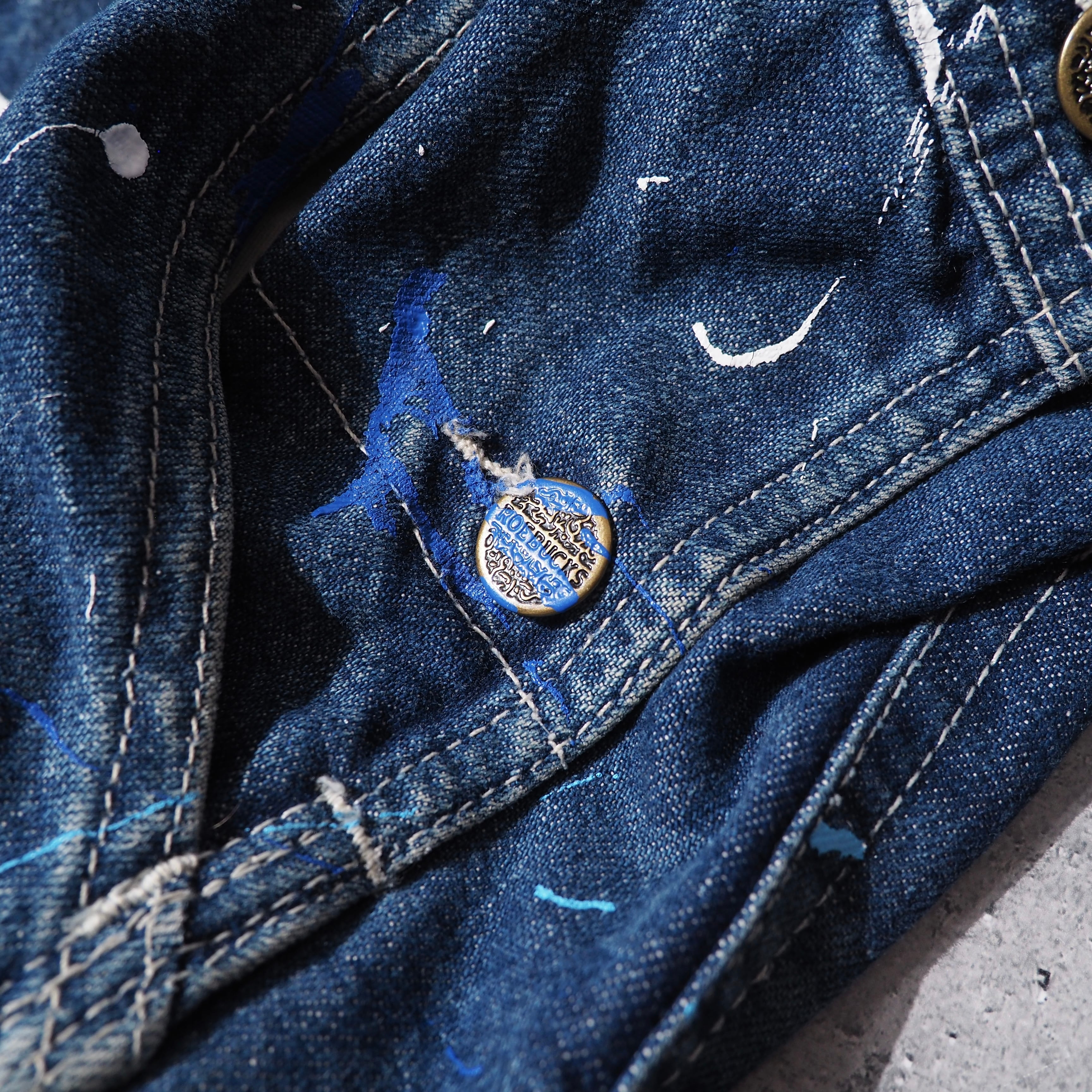 1990s ” Roebucks ” Hand painted Design vintage loose silhouette Over all