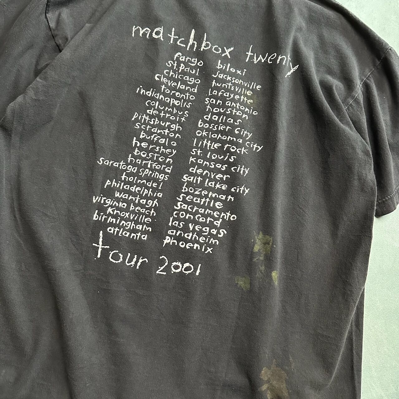 01s matchbox twenty 両面 ツアー バンドTシャツ 黒 古着 | RUFFY