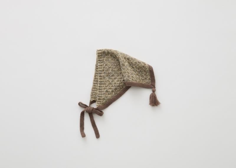 【 eLfin Folk 26AW 】 Nep Yarn Knit Babushka / brown