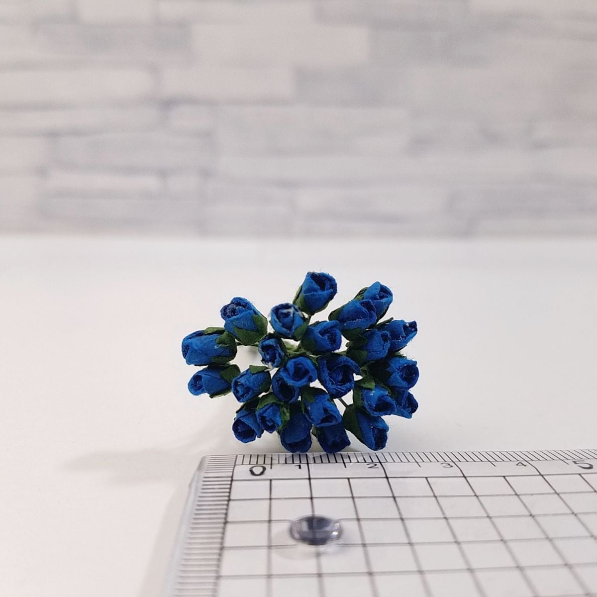バラのつぼみ 約3-5mm（コバルト・ブルー #265）50本 ミニ造花 アート
