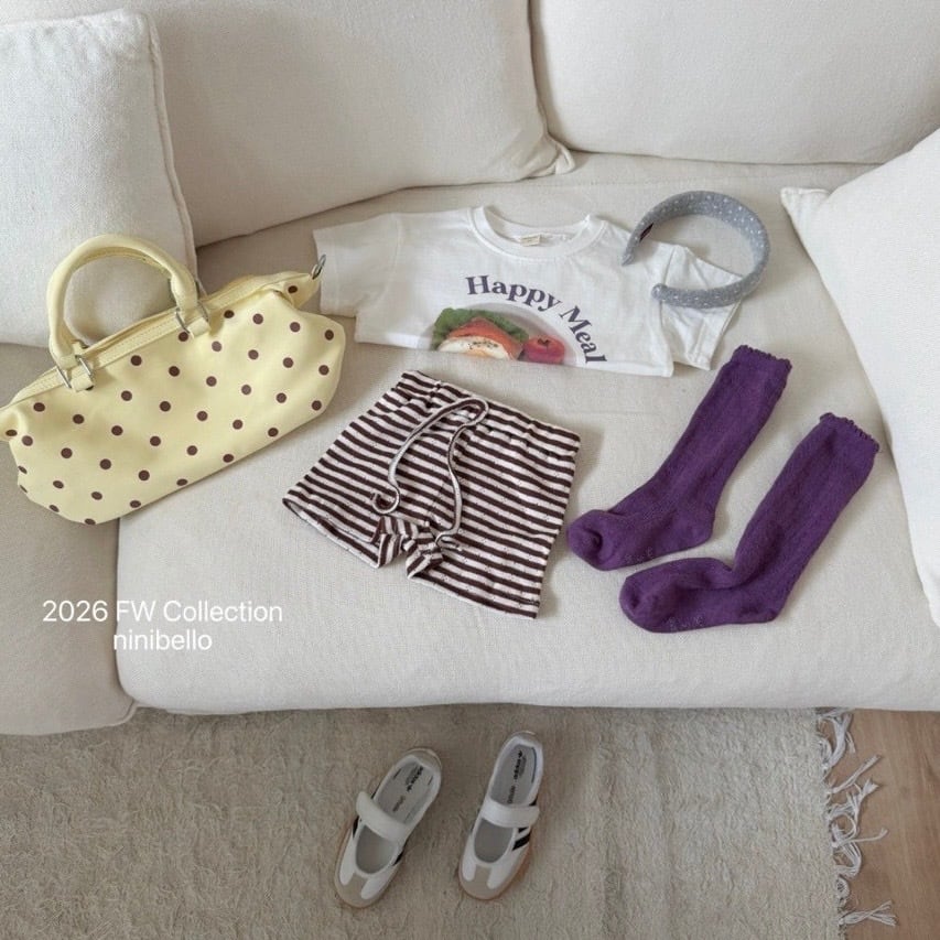 送料無料【予約】/ kidsハッピーミール半袖Tシャツ / ninibello