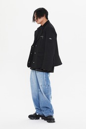 WIDE SNAP BLAZER_BLACK