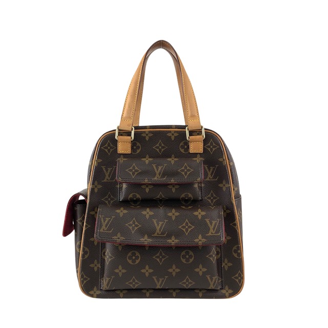 LOUIS VUITTON ルイヴィトン モノグラム ハンドバッグ ブラウン PVCレザー エクサントリシテ M51161 vintage ヴィンテージ オールド vzg5g4
