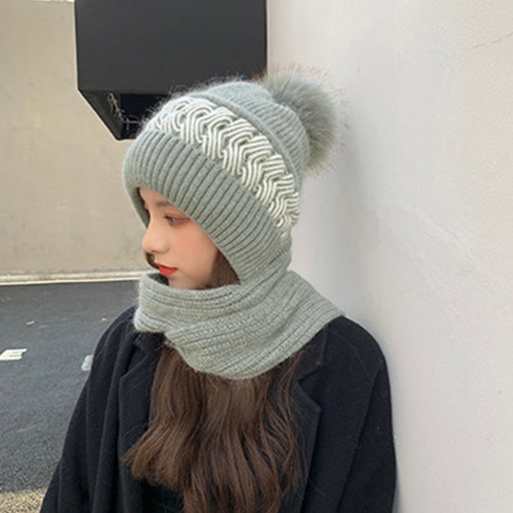 フードウォーマー レディース 防寒 秋冬 かわいい 大人 きれいめ おしゃれ カジュアル ニット帽 マフラー スキー アウトドア 大人可愛い 大人女子