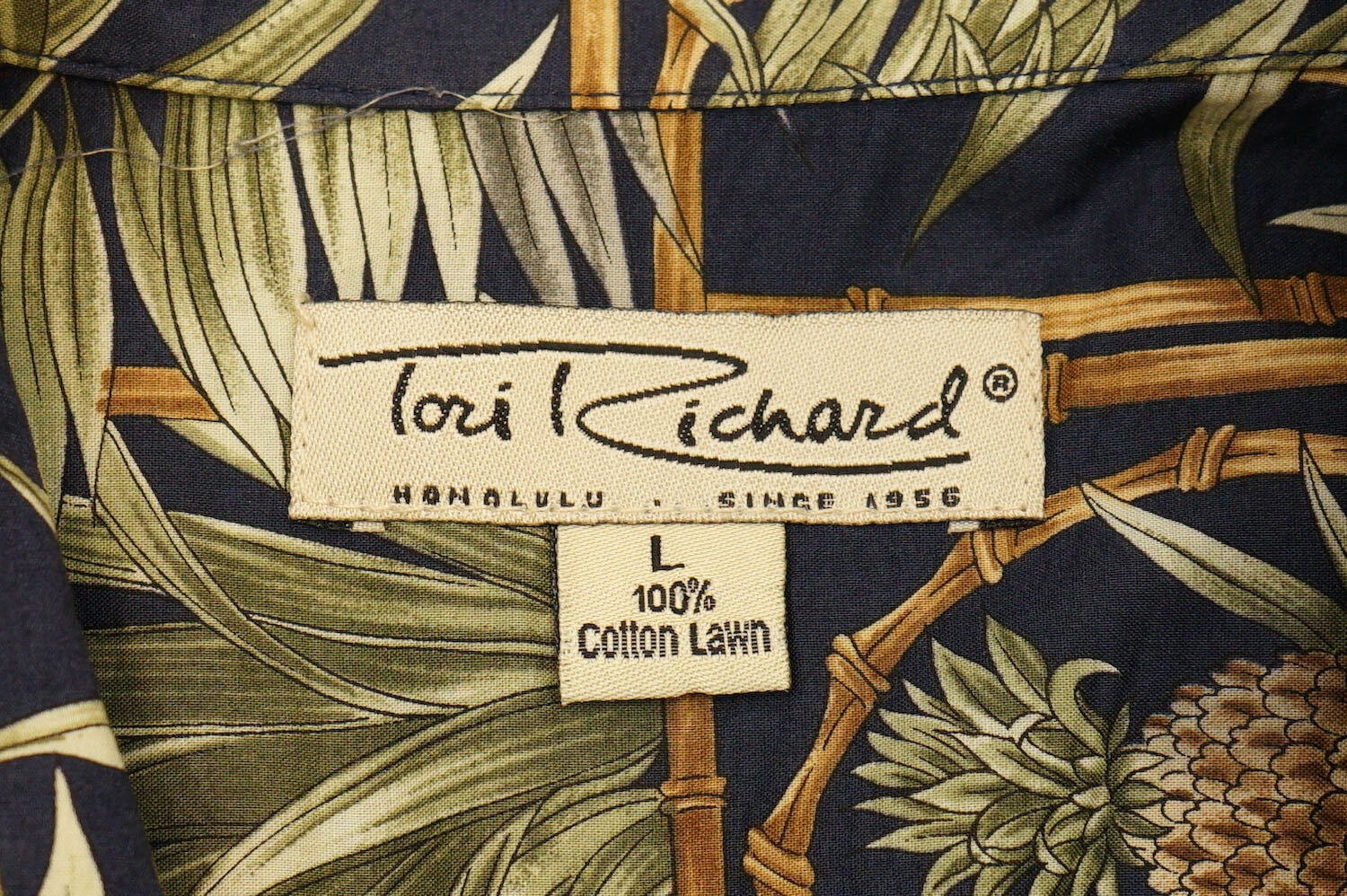718R1 Tori Richard トリリチャード アロハシャツ コットン100% 古着