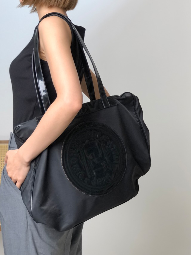 FENDI フェンディ ハンドバッグ ブラック FFロゴ ナイロン vintage ヴィンテージ オールド fctg7r