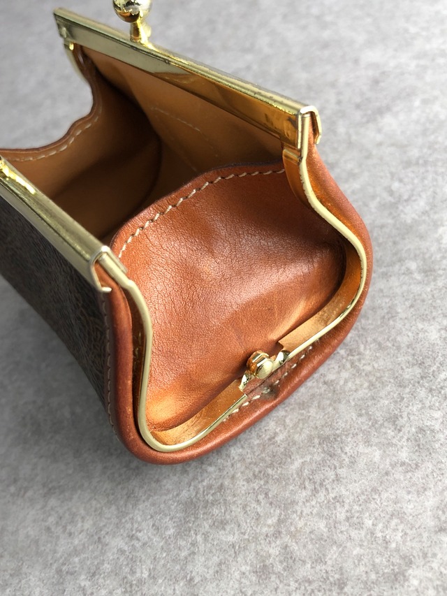 CELINE セリーヌ マカダム 財布 ブラウン ブラゾン型押し PVC がま口 コインケース vintage ヴィンテージ オールド m4dt4w