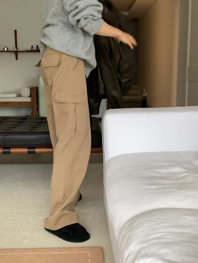 (OUNCE) washing pocket cargo pants / 2color