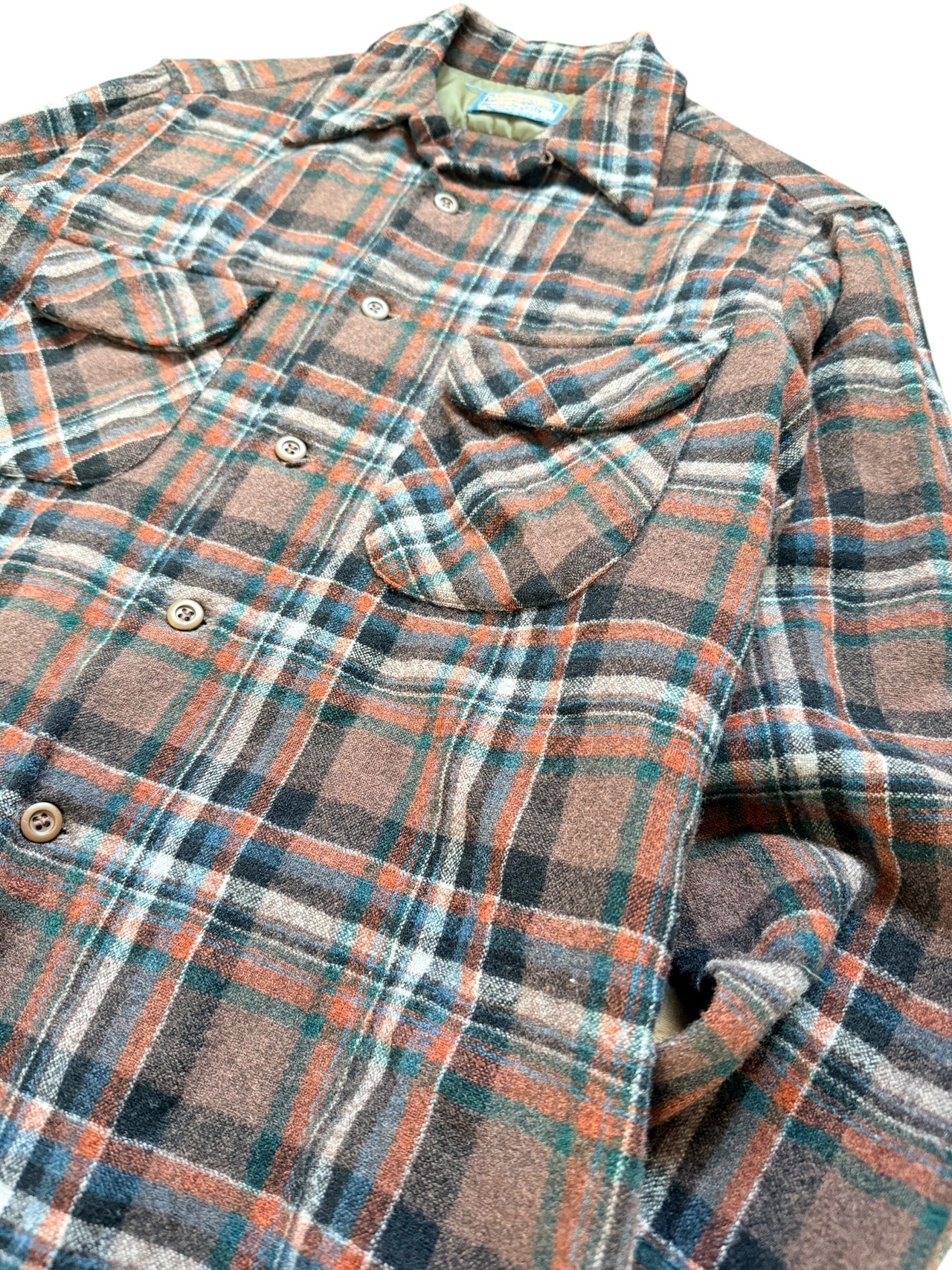70's PENDLETON オンブレチェックシャツ ウール