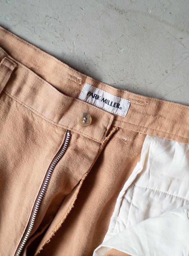 "PARK MILLER" 1990s Linen cotton 2tuck trousers