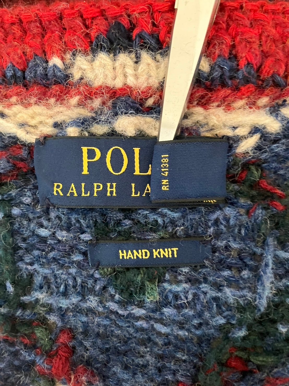 TRL136】RALPH LAUREN ラルフローレン ハンドニットガウン マルチ