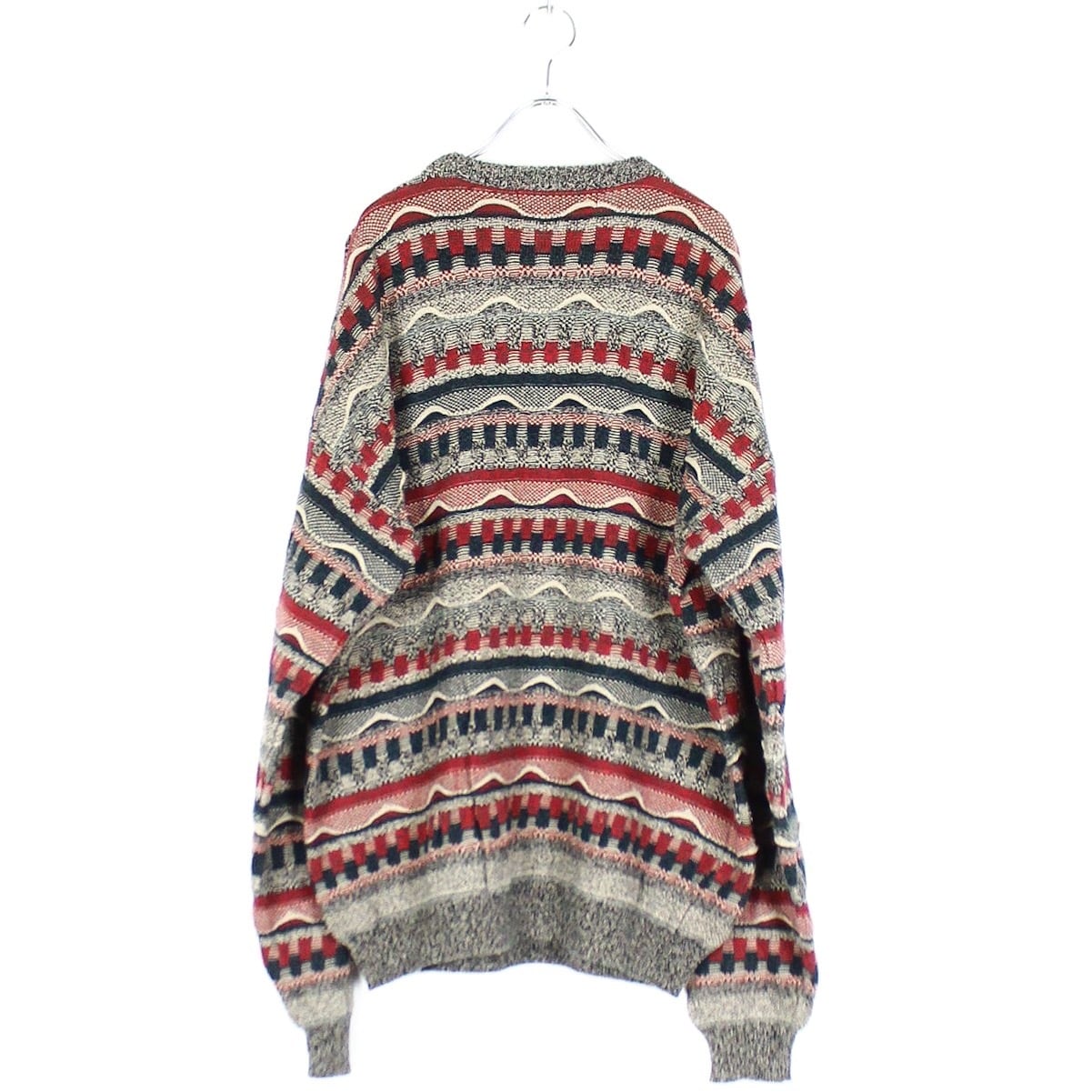 BACHRACH 3Dデザインコットンニットセーター 【ME-0172】 | cv