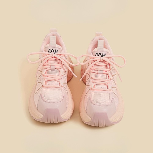 Color Block Mesh Sneakers 5 Colors_PINK I25132
