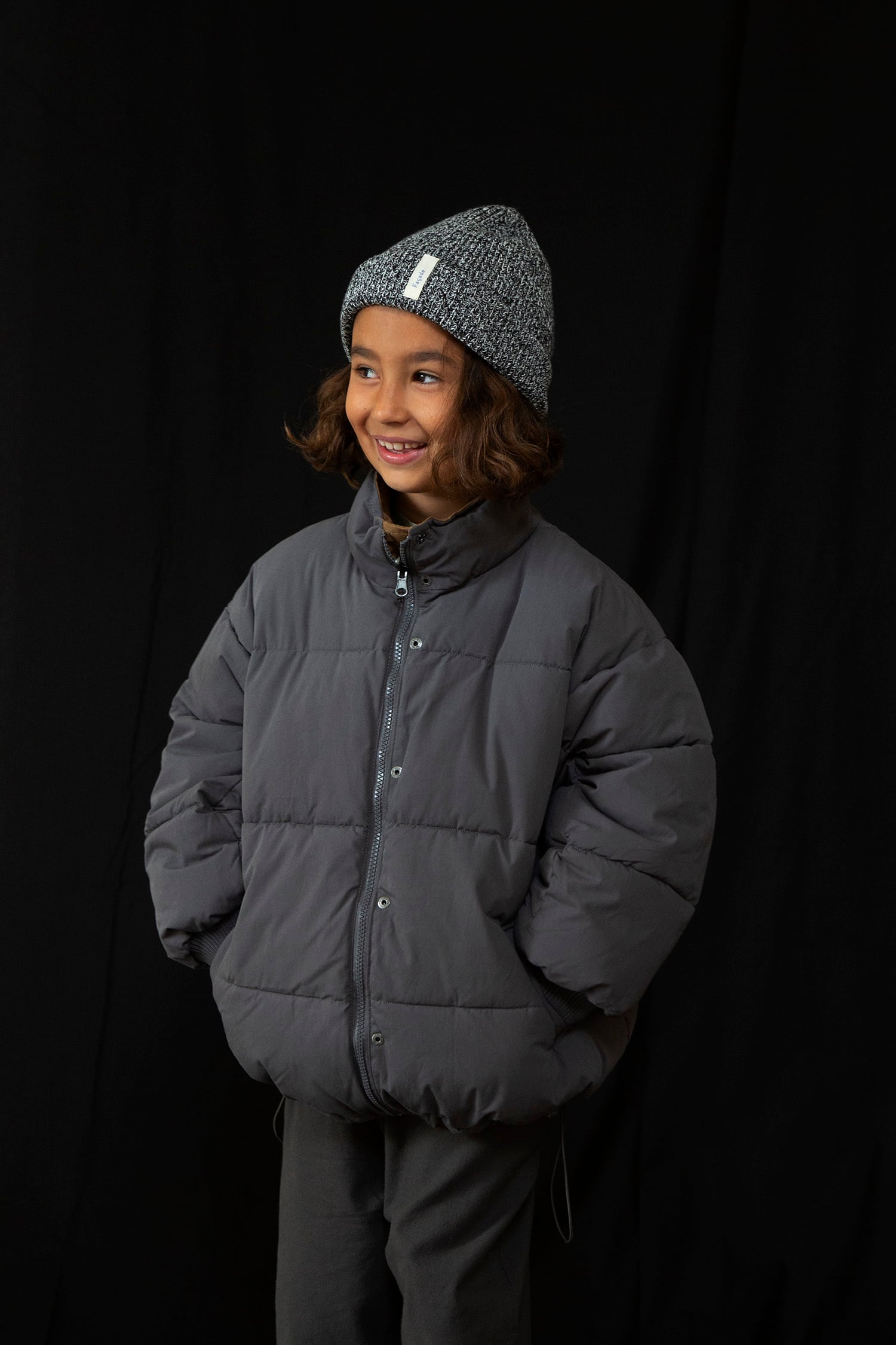 Façade / Reversible Jacket / Honey・Grey / 4〜8-10Y | crecer