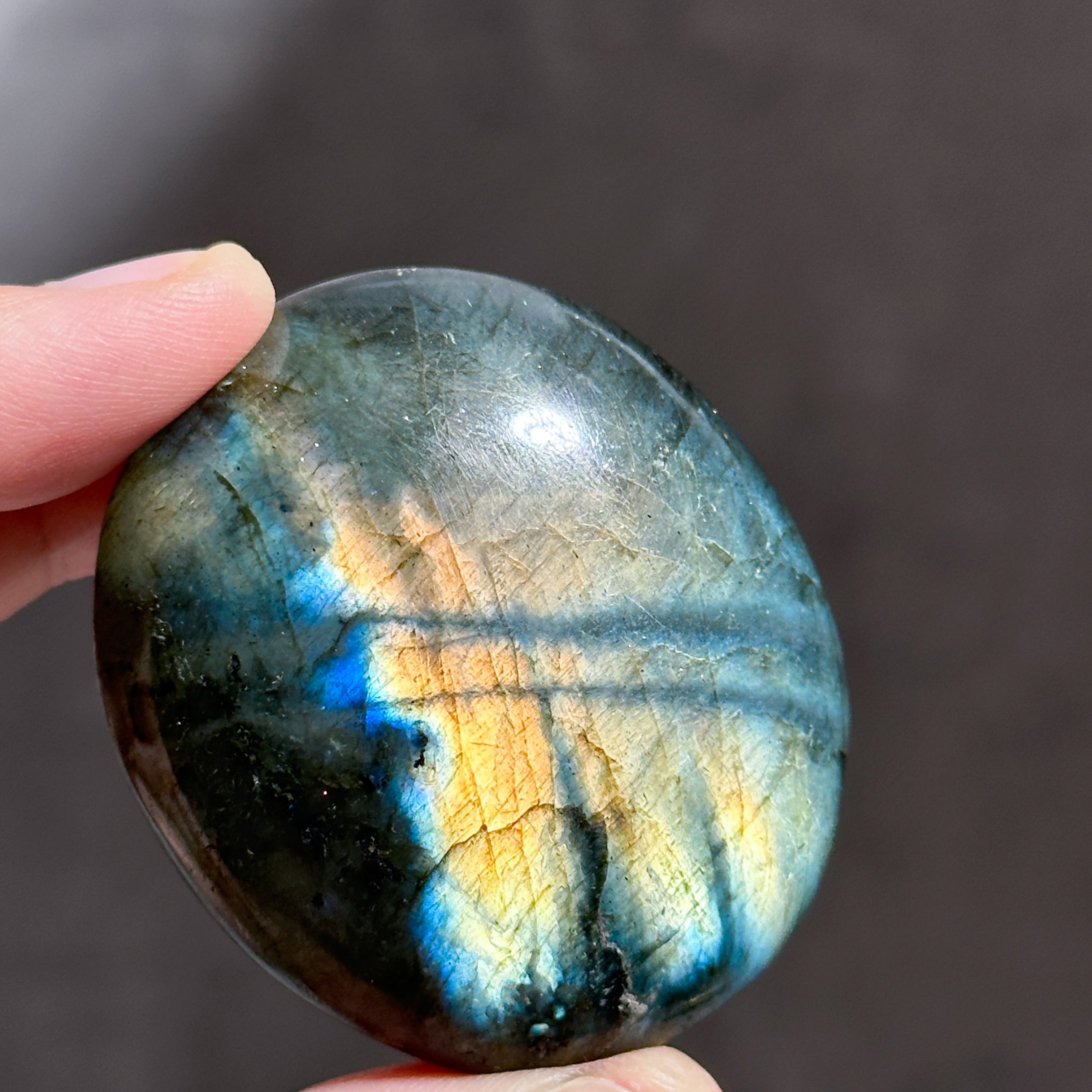 ラブラドライト パームストーン 22◇ Labradorite ◇天然石・鉱物