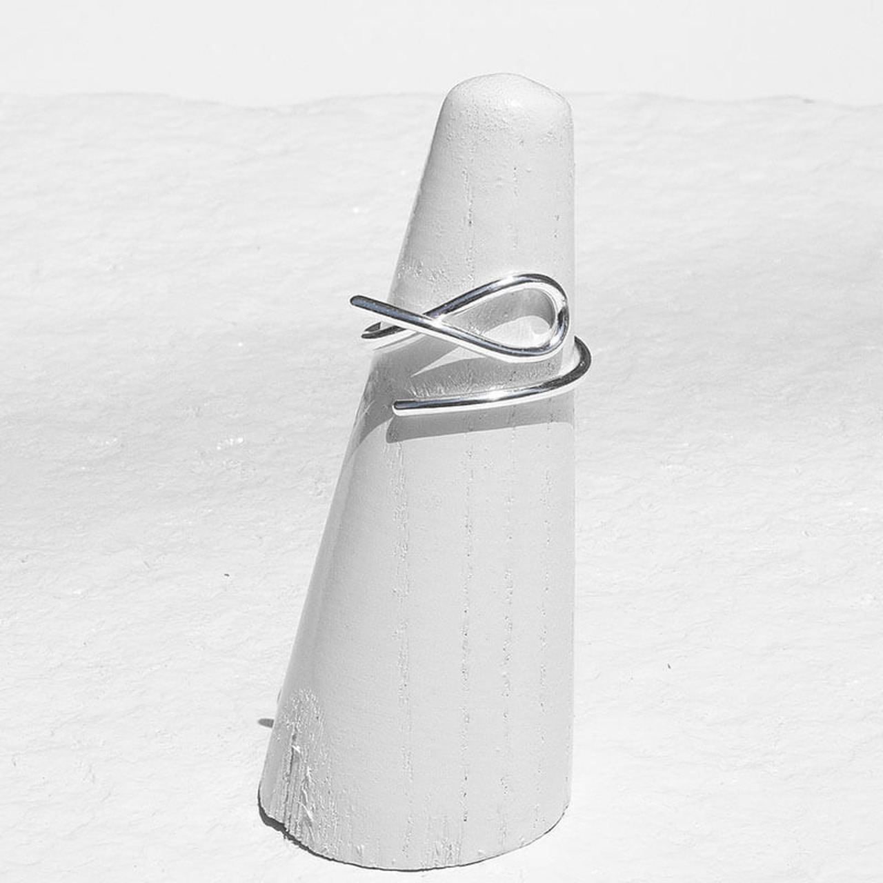 【ネコポス便】シルバー925 thin変形ラインリング (0374)