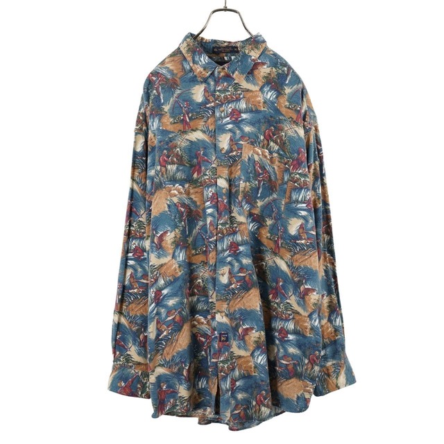 THE ARROW COMPANY　アロー　総柄シャツ　アニマル　コットン　XL　BA307