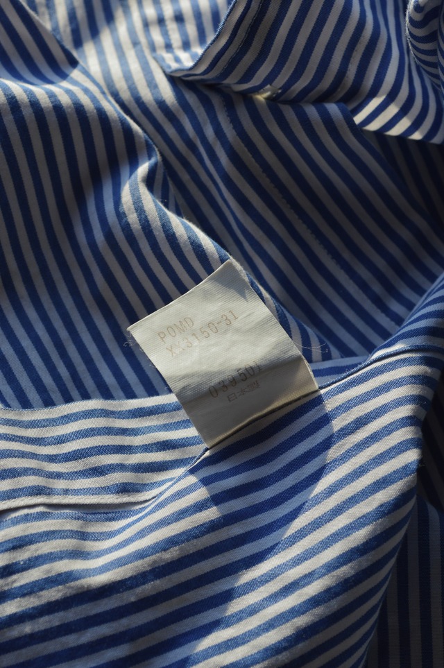 Polo Ralph Lauren 90's ESTATE Cotton Broad Stripe Shirt Nn Pony White×Blue ポロラルフローレン 90s シャツ ストライプ ポニーなし