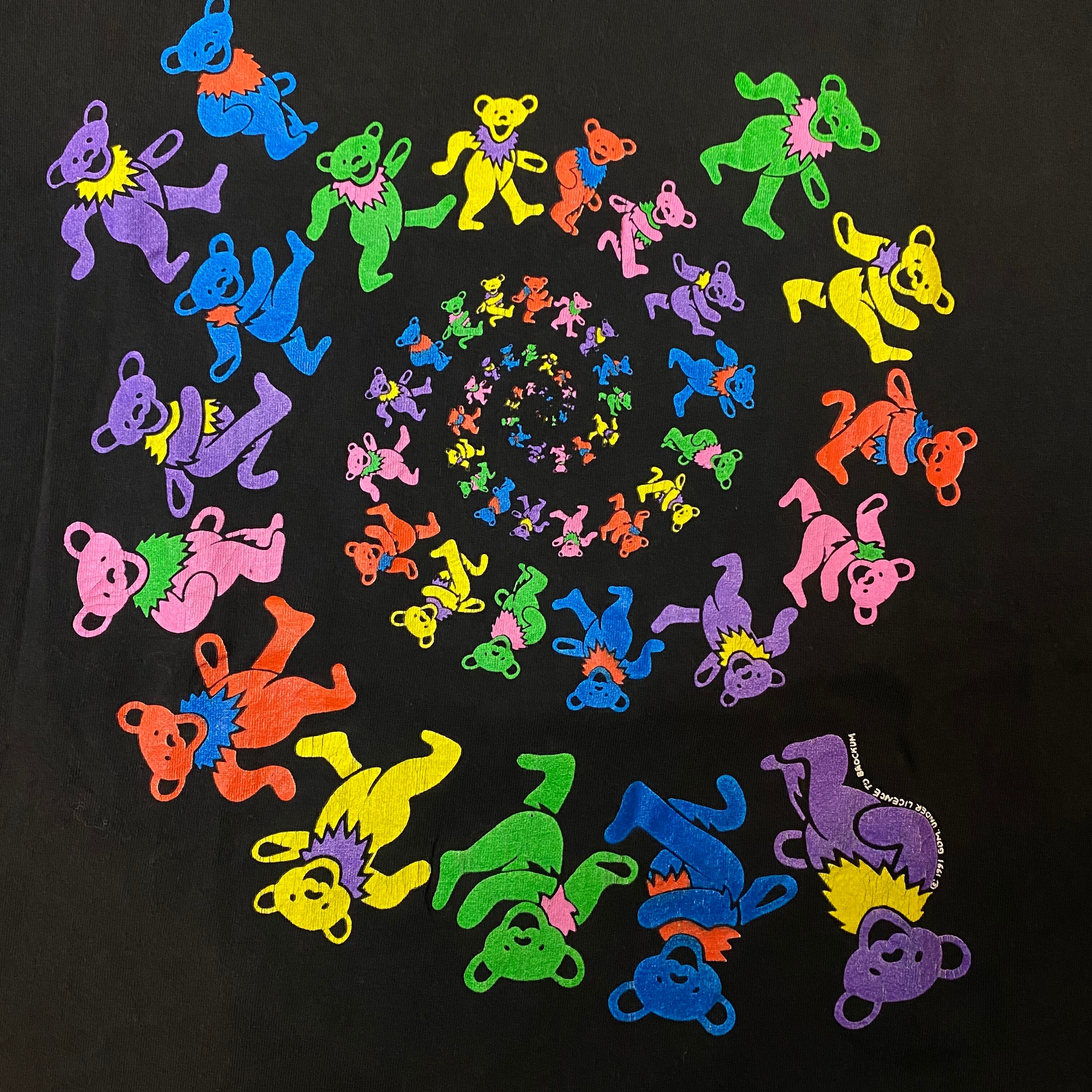 VTG 1991 GRATEFUL DEAD デッドベア タイダイTシャツ vintage 1991
