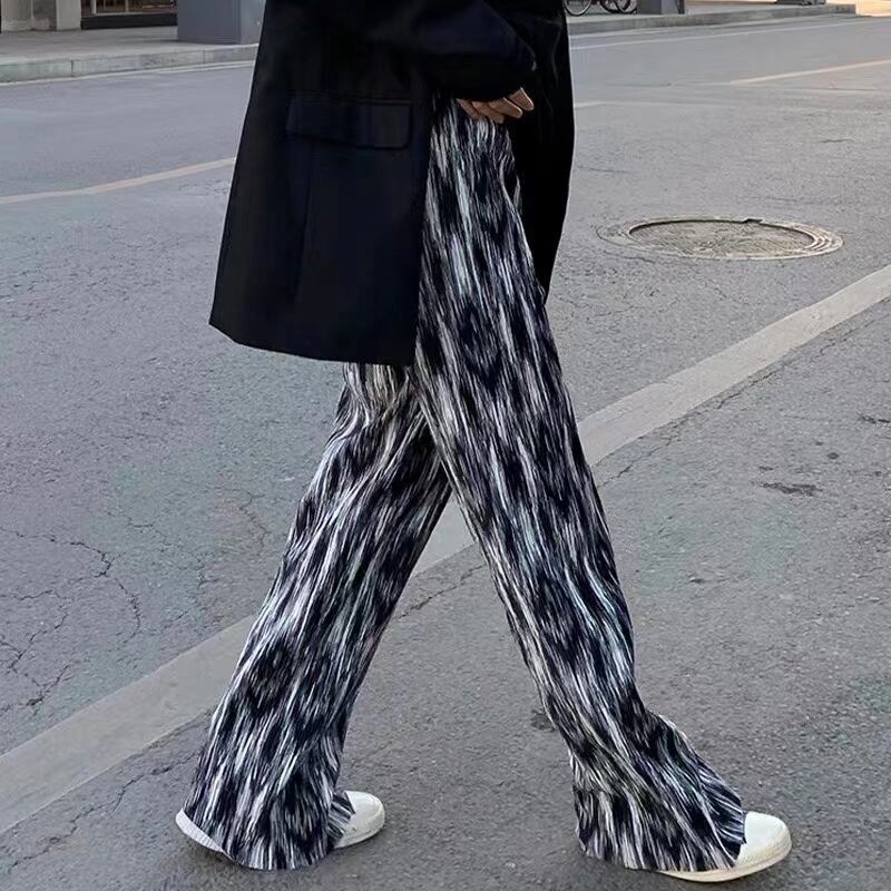 ニュアンス柄　プリーツワイドパンツ　AJ11352-1960