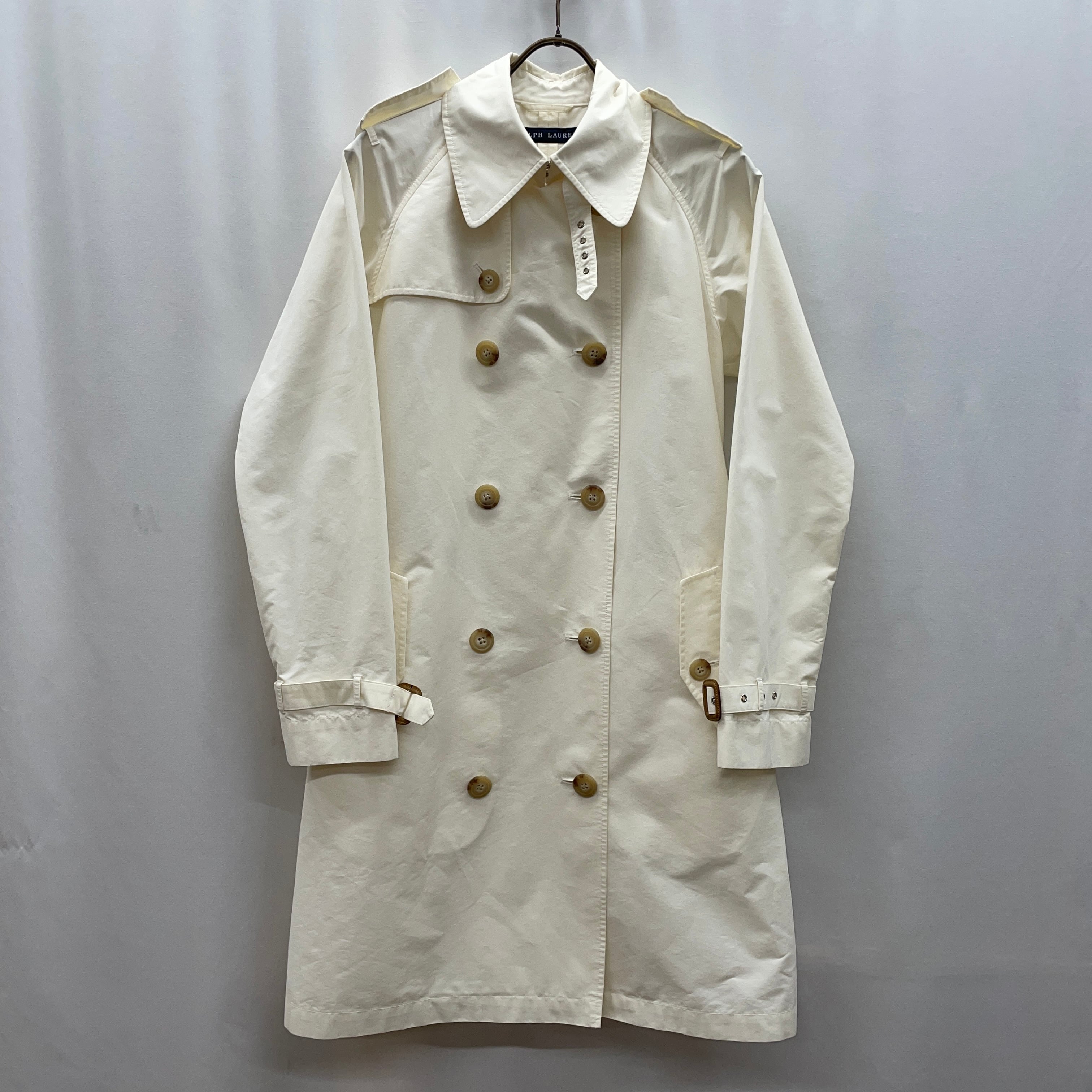 90s ralph lauren trench coat ラルフローレン トレンチコート 白