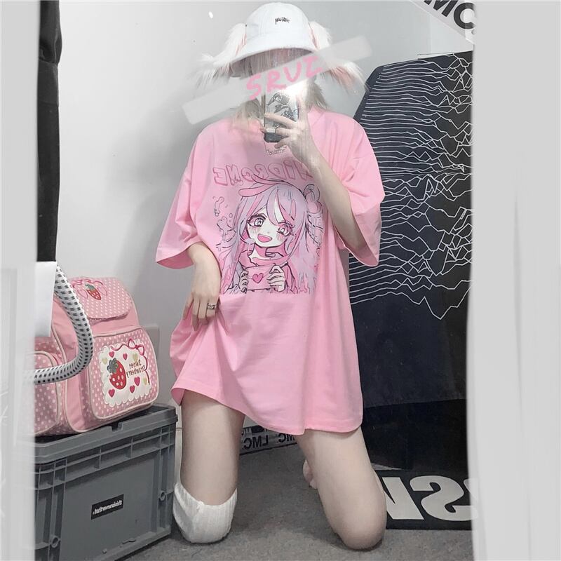 プリント柄Tシャツ スプリングスタイルカジュアルトップス かわいい 春物 ケッペル44248377042