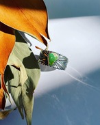 Pilot Mountain Turquoise Sunburst Ring Size 19号