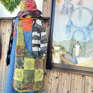 プリントパッチワークショルダーバック