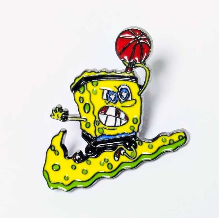 送料無料! ★ピンズ PINS★ピンバッジ 【スポンジボブ (バスケットボール)】 〚アメリカン雑貨 アメトイ〛