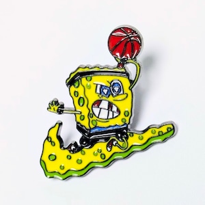 送料無料! ★ピンズ PINS★ピンバッジ 【スポンジボブ (バスケットボール)】 〚アメリカン雑貨 アメトイ〛