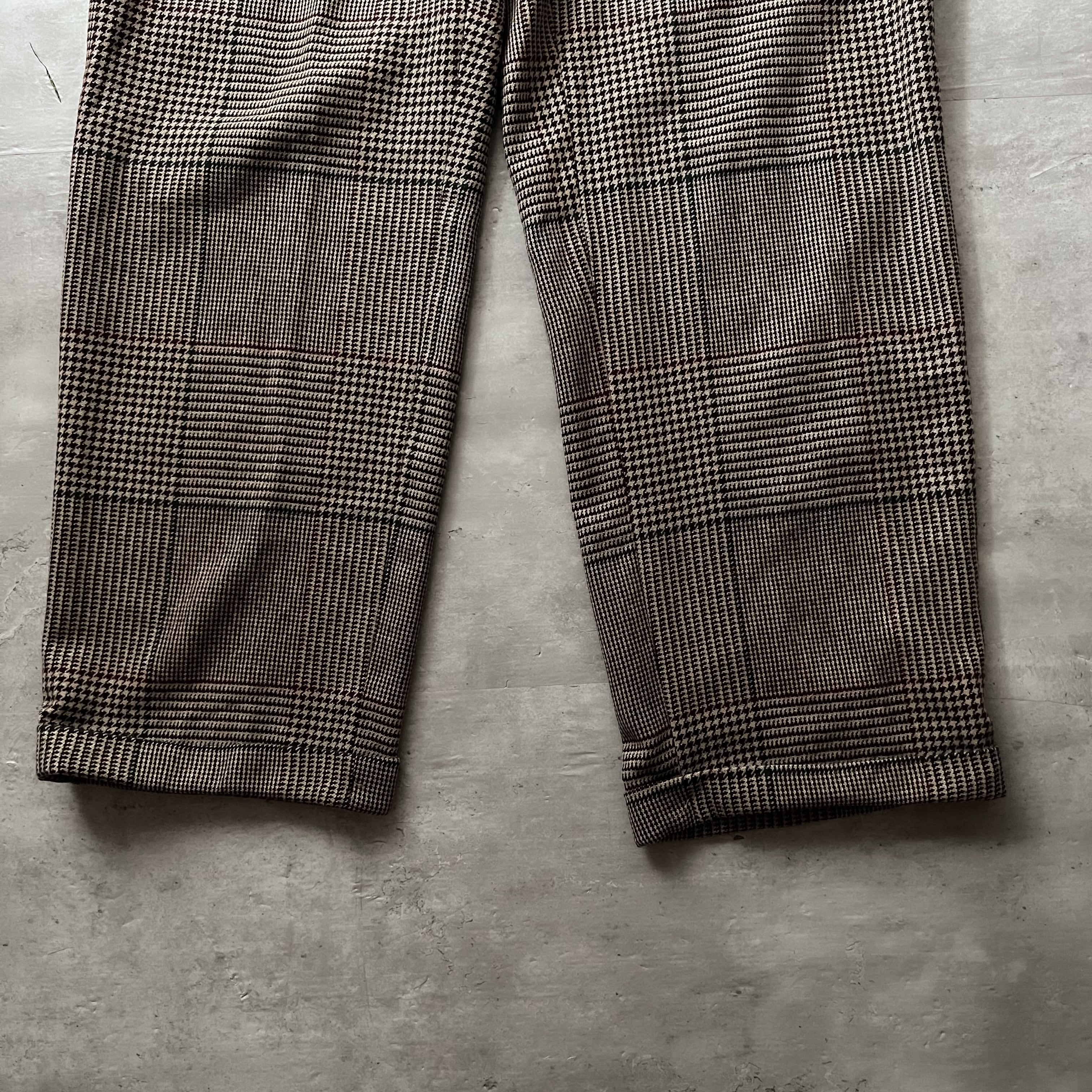 80s “polo by ralph lauren” houndstooth pattern wool slacks 80s “polo by ralph lauren” houndstooth pattern wool slacks
