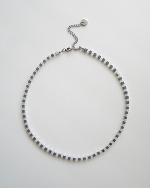 cube choker （silver×mat）