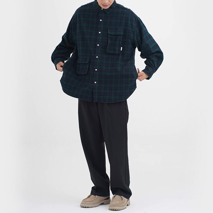 ★NEW BLUE AND GREEN PLAID SHIRT　　　A0813