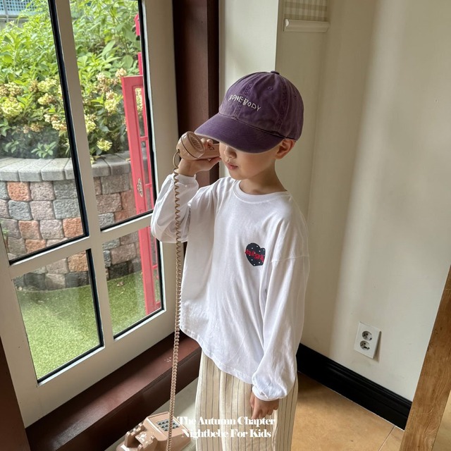 [即納S]≪nightbebe≫dot heart T-shirt ivory 3