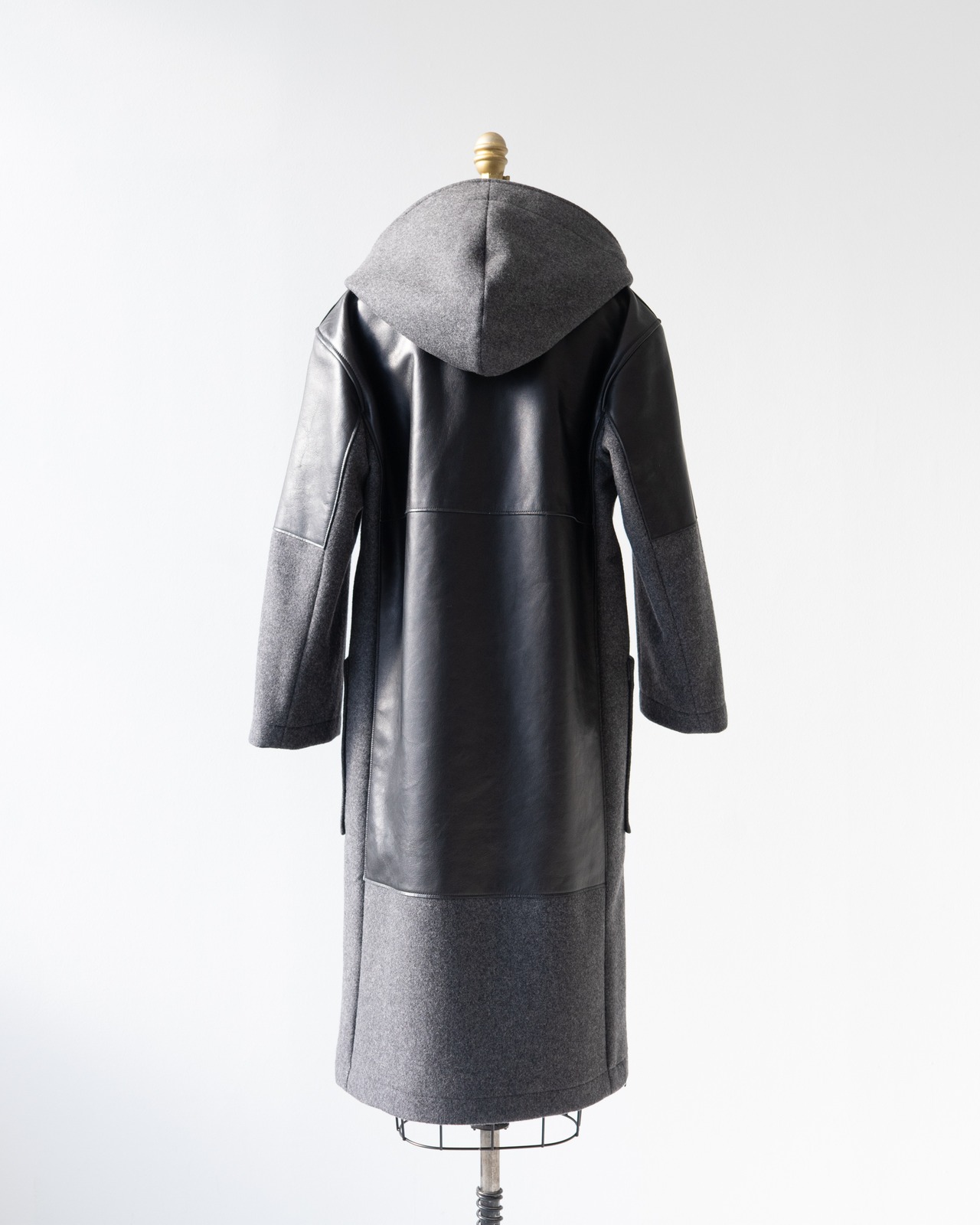 〈CÉLINE by phoebe philo〉Leather＆wool coat