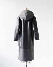 〈CÉLINE by phoebe philo〉Leather＆wool coat