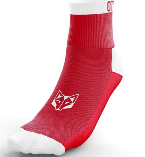 OTSO(オツソ) 　MULTISPORT SOCKS LOW CUT RED & WHITE(マルチスポーツソックス ローカット レッド&ホワイト)