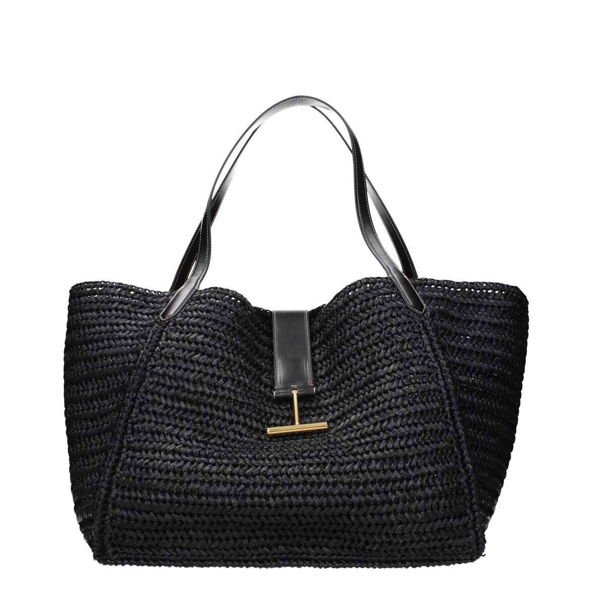 TOM FORD トムフォード レディース ショルダーバッグ ラフィア ブラック