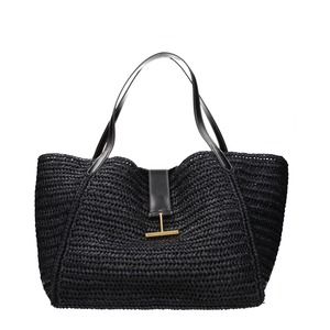 TOM FORD トムフォード レディース ショルダーバッグ ラフィア ブラック