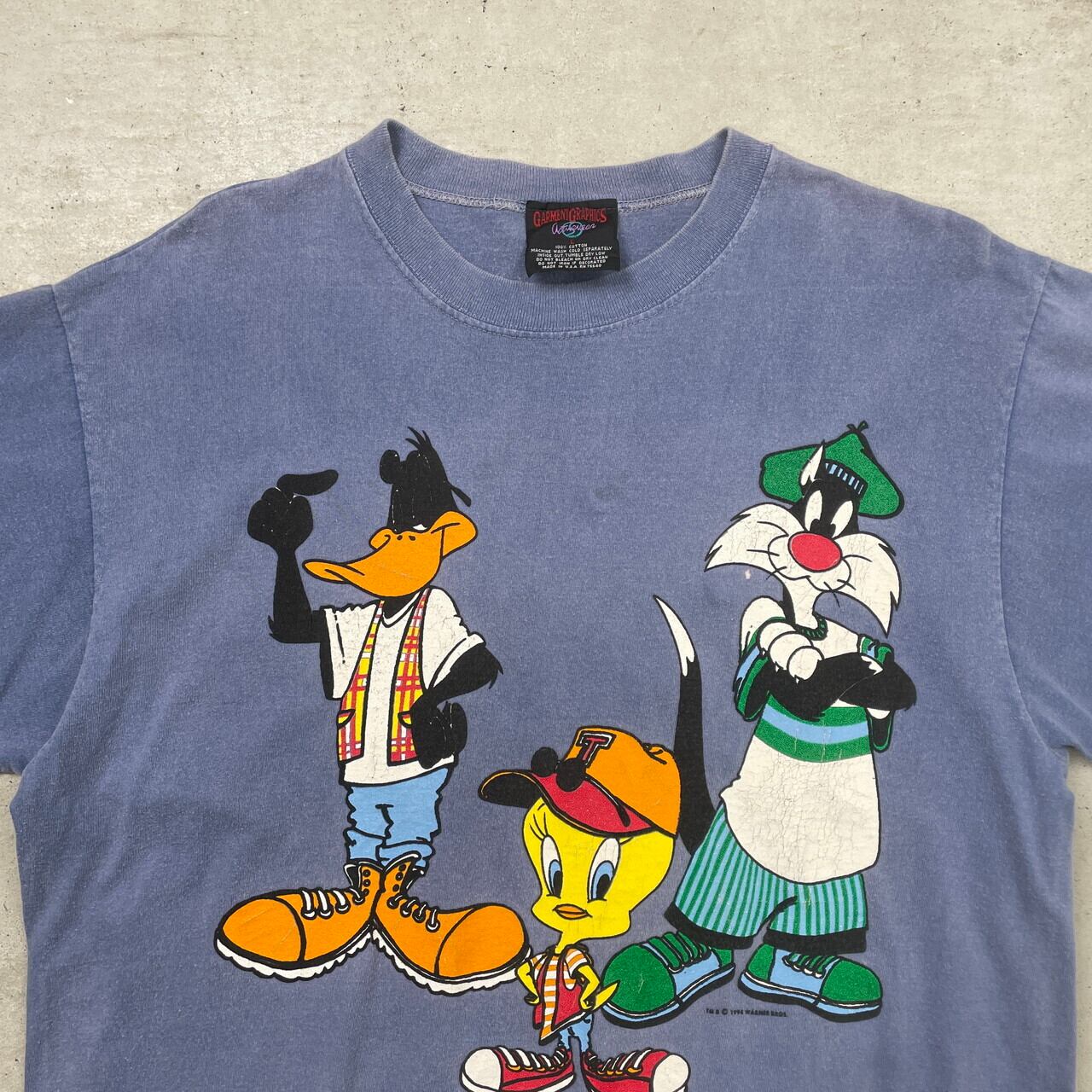 90年代 USA製 ルーニーテューンズ キャラクタープリントTシャツ メンズ  