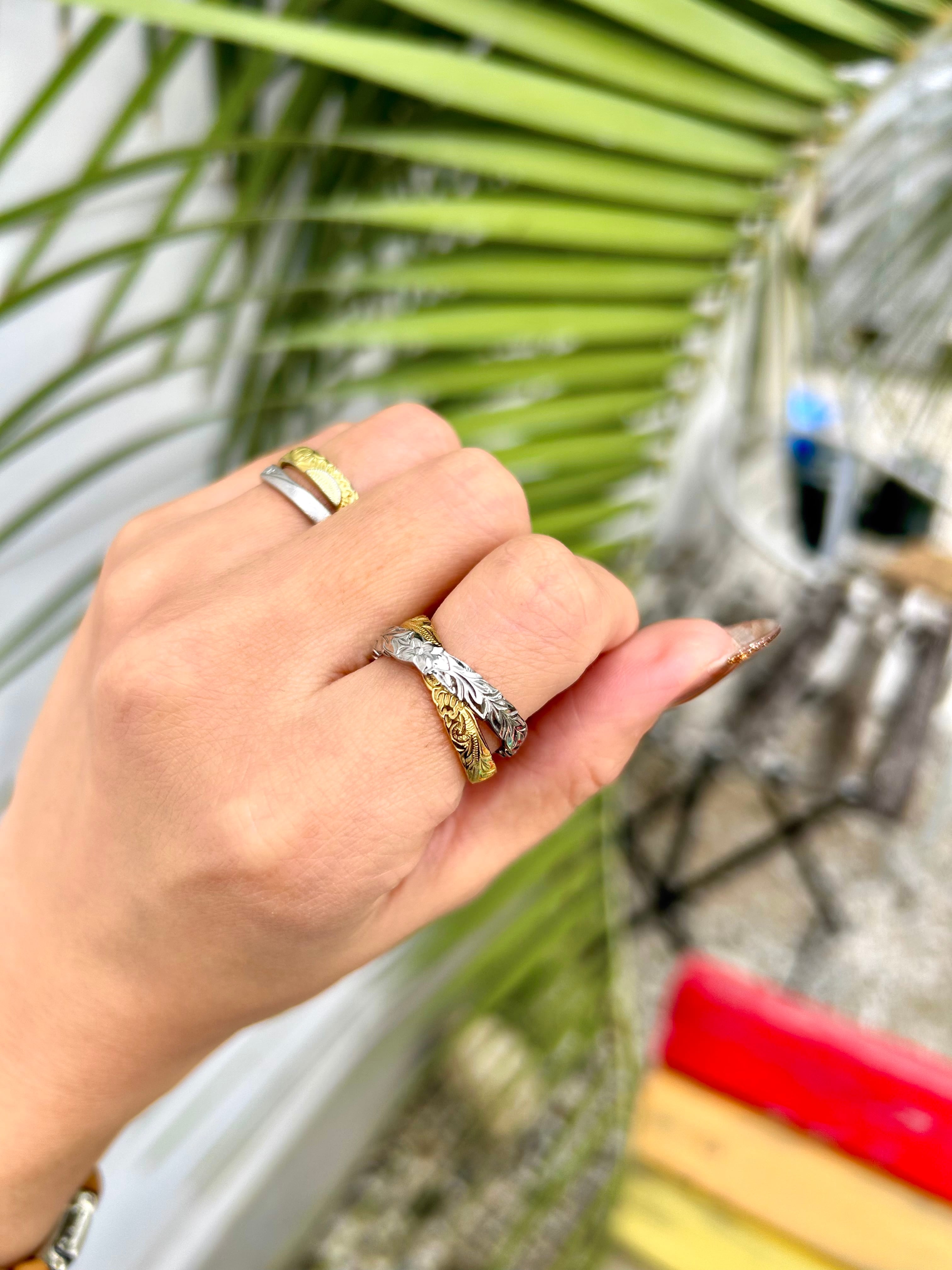 9th anniversary double ring ～gold silver combi～￥13,000+tax