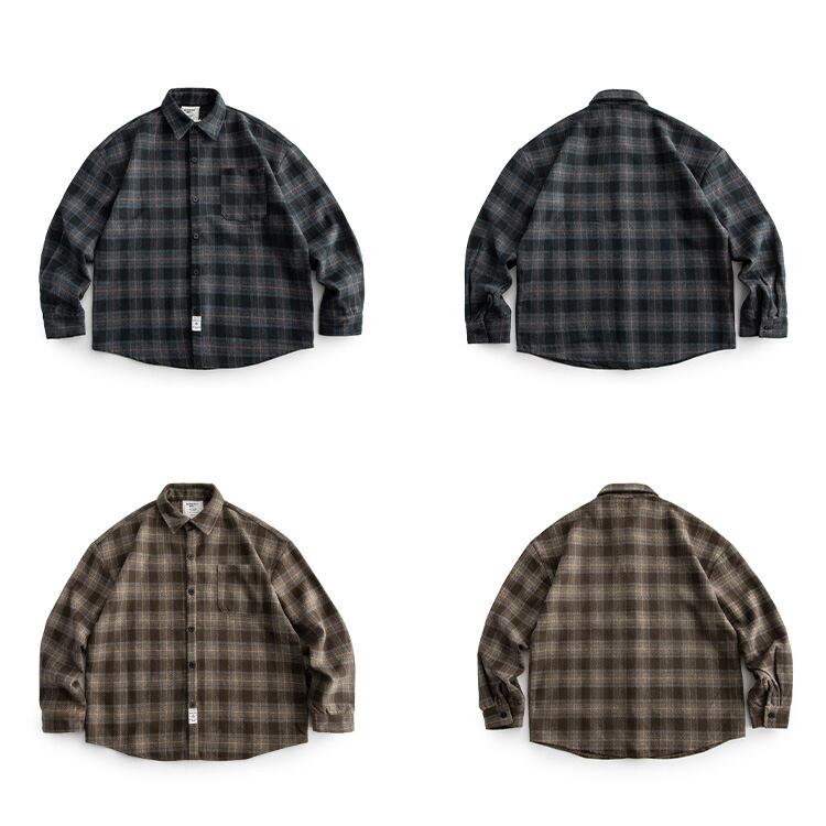★BRUSHED CHIC WARM CHECK SHIRT　　　32253