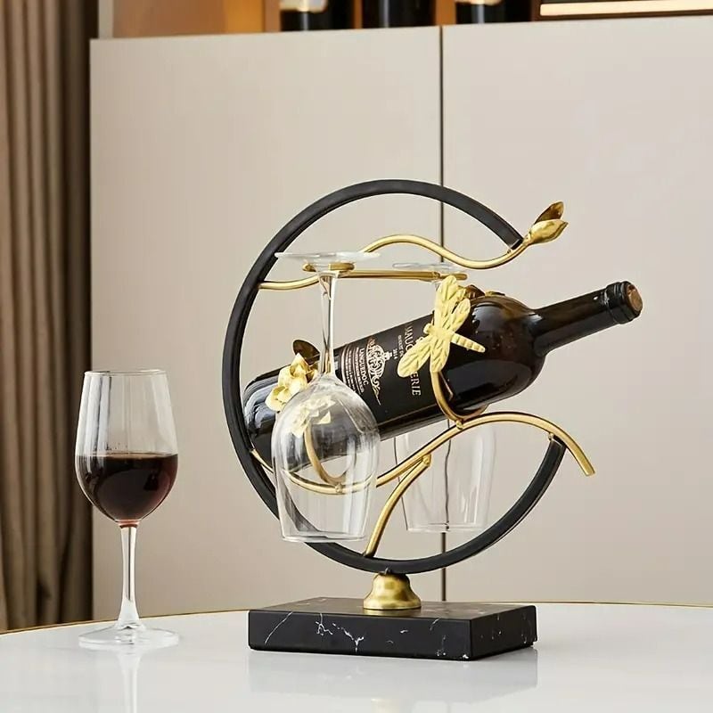 ワインラック グラスホルダー エレガント メタル キッチンバー ボトル