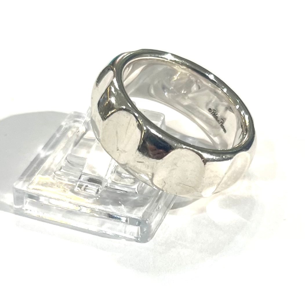 ティファニーシルバーリング　希少 希少【TIFFANY&CO.】【20号】2925 光を放つグルーヴ ワイドリング